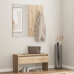 Walplus Hallway Furniture Set Sonoma Oak Engineered Wood