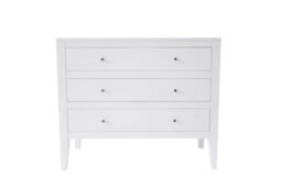 Wyld Haus Cordoba White Wood Grain 3-Drawer Chest, Compact Matt Bedroom Dresser - thumbnail 2