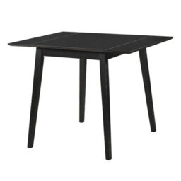 Dining Table, Small Wooden Kitchen Drop Leaf Dining Table With Black Finish - thumbnail 1
