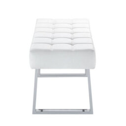 Furniture in Fashion Austin Small Faux Leather Dining Bench In White - thumbnail 6