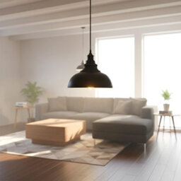 Industrial Ceiling Pendant Light With 29Cm Curvy Metal Shade And 95Cm Adjustable Hang For Living Room Bedroom Kitchen - thumbnail 5