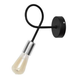Luminosa Lighting Luminosa Oxford Wall Lamp Black, Chrome 25Cm