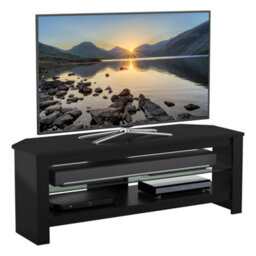 "Avf Calibre Plus 1.15M Tv Stand With Glass Shelf, For Tvs Up To 55"" - Black Oak" - thumbnail 6