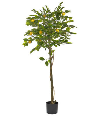 Wyld And Coco Living Lemon Tree Artificial Plant 156Cm Indoor Decorative Tree With Lifelike Fruit And Glossy Leaves - image 1