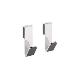 Cosmic Towel Hook, Robe Hook, Coat Hook, 2 Pieces, Chrome 5.5 Cm, No-Drill Over-Screen Mounting, Architect S+ Collection - thumbnail 1