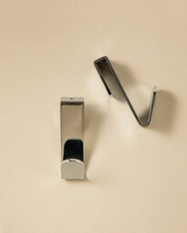 Cosmic Towel Hook, Robe Hook, Coat Hook, 2 Pieces, Chrome 5.5 Cm, No-Drill Over-Screen Mounting, Architect S+ Collection - thumbnail 2