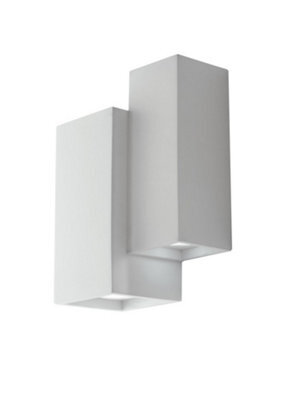 Luminosa Lighting Luminosa Foster Paintable Plaster Wall Lamp, White, Gu10
