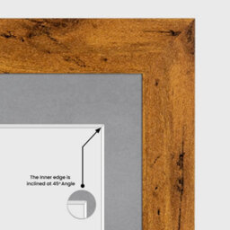 AK Frames 40X20Cm Rustic Oak Modern Multi Photo Frame With Mid Grey Mount - Holds 3 Apertures (3X) 6X4 Photos - thumbnail 7