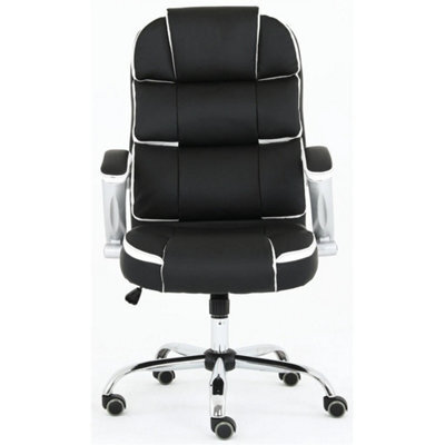Black Executive Swivel Office Desk Chair Plush - image 1