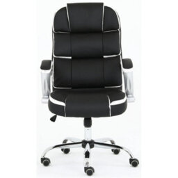 Black Executive Swivel Office Desk Chair Plush - thumbnail 1