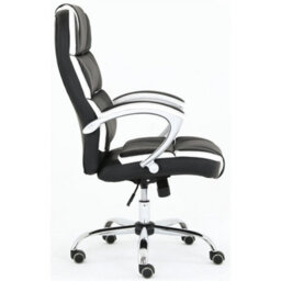 Black Executive Swivel Office Desk Chair Plush - thumbnail 3