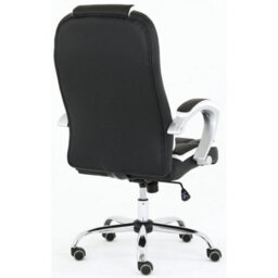 Black Executive Swivel Office Desk Chair Plush - thumbnail 4
