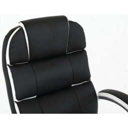 Black Executive Swivel Office Desk Chair Plush - thumbnail 5