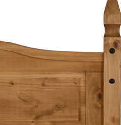 Seconique Corona 5Ft Bed High Foot End In Distressed Waxed Pine 2 Man Delivery - thumbnail 9