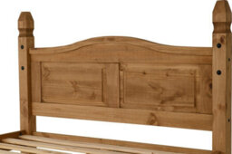 Seconique Corona 5Ft Bed High Foot End In Distressed Waxed Pine 2 Man Delivery - thumbnail 5