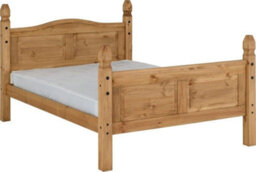 Seconique Corona 5Ft Bed High Foot End In Distressed Waxed Pine 2 Man Delivery - thumbnail 1