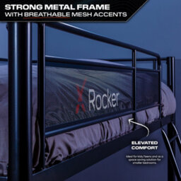 X Rocker X-Rocker Hq Gaming Bunk Bed With Large Desk Kids Loft High Sleeper 3Ft Single - Black - thumbnail 3