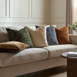 HÖEM Hoem Soren Cut Velvet Feather Filled Cushion - thumbnail 6