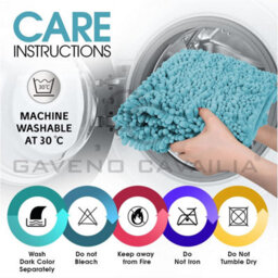 Gc Gaveno Cavailia Infinity Loop Extra Large 2 Piece Bath Mat Set Aqua Super Absorbent Non Slip Shower Mat - thumbnail 5