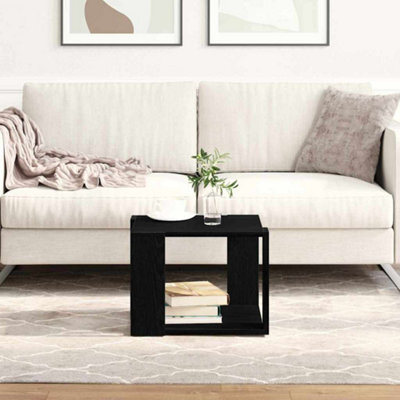 Berkfield Coffee Table Black Oak 40X40X30 Cm Engineered Wood - image 1