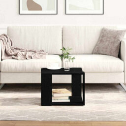 Berkfield Coffee Table Black Oak 40X40X30 Cm Engineered Wood - thumbnail 1