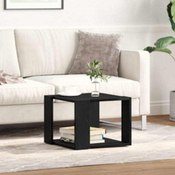 Berkfield Coffee Table Black Oak 40X40X30 Cm Engineered Wood - thumbnail 4