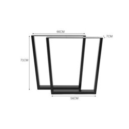 Garden Sanctuary 2 Pcs Industrial Desk & Table Legs Metal Furniture Legs L 66Cm X W 7Cm X H 71Cm - thumbnail 6