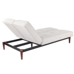 Living And Home Beige 3 Seat Faux Suede Sofa Bed 3 Seater Couch With Wood Legs - thumbnail 3