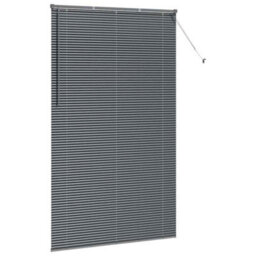 Berkfield Window Blind With Curtains Manual Dark Grey Aluminium - thumbnail 5