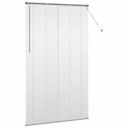 Berkfield Window Blind With Curtains Manual Dark Grey Aluminium - thumbnail 6