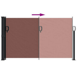 Walplus Retractable Side Awning Garden Sun Shade Canopy Gazebo For Back Door, Porch, Patio Brown 117X300 Cm - thumbnail 5