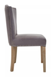 Orsina Grey Velvet Dining Chair, Classic Velvet Chair, Cozy Dining Chair For Dining Room, Living Room, Home, Office - thumbnail 3