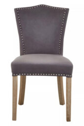 Orsina Grey Velvet Dining Chair, Classic Velvet Chair, Cozy Dining Chair For Dining Room, Living Room, Home, Office - thumbnail 2