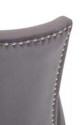 Orsina Grey Velvet Dining Chair, Classic Velvet Chair, Cozy Dining Chair For Dining Room, Living Room, Home, Office - thumbnail 9