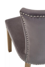 Orsina Grey Velvet Dining Chair, Classic Velvet Chair, Cozy Dining Chair For Dining Room, Living Room, Home, Office - thumbnail 8