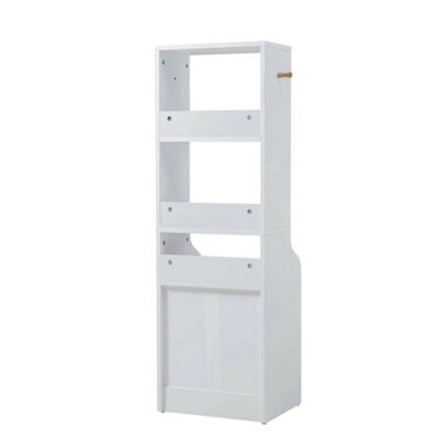 2 Drawers+3 Shelves Bedside Table Nightstand Cabinet Bedroom Storage Shelf Keys Locked Drawers - image 1