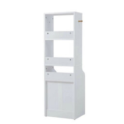 2 Drawers+3 Shelves Bedside Table Nightstand Cabinet Bedroom Storage Shelf Keys Locked Drawers - thumbnail 1
