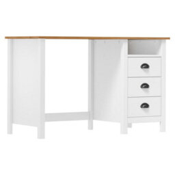 Vidaxl Desk Hill With 3 Drawers 120X50X74 Cm Solid Pine Wood
