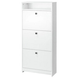 FURNOLD 3 Drawer Hallway Shoe Storage Cabinet With Shelf White - thumbnail 7