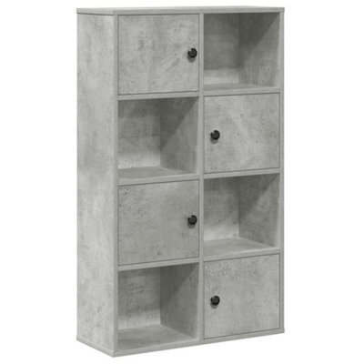 Berkfield Durable Bookcase Concrete Grey 60X24X101.5 Cm Engineered Wood