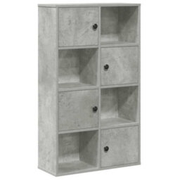 Berkfield Durable Bookcase Concrete Grey 60X24X101.5 Cm Engineered Wood