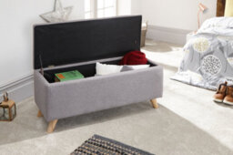 Gfw Secreto Fabric Storage Ottoman Bench Grey - thumbnail 2