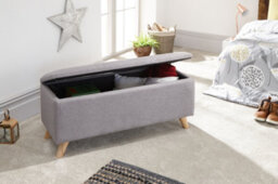 Gfw Secreto Fabric Storage Ottoman Bench Grey - thumbnail 3