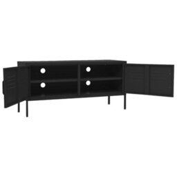 Berkfield Tv Cabinet Black 105X35X50 Cm Steel - thumbnail 6