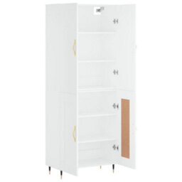 Berkfield Highboard White 69.5X34X180 Cm Engineered Wood - thumbnail 4