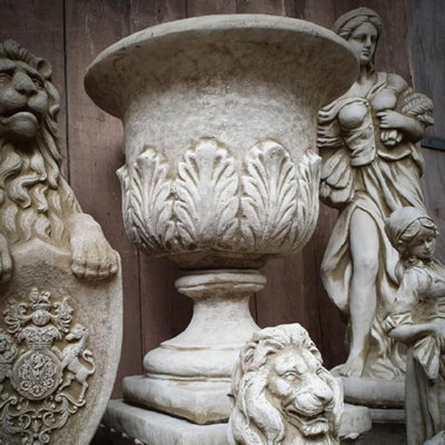 Spa Large 'acanthus' Leaf Design Garden Urn Vase Vp21 - image 1