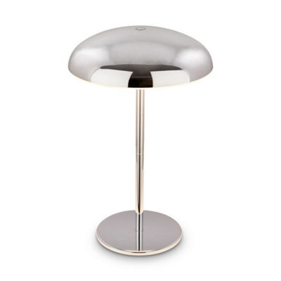 Briloner Chrome Table Lamp Led Rechargeable Night Bedside Desk Light Dimmable Cordless - image 1