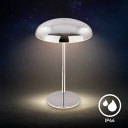 Briloner Chrome Table Lamp Led Rechargeable Night Bedside Desk Light Dimmable Cordless - thumbnail 8