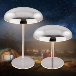 Briloner Chrome Table Lamp Led Rechargeable Night Bedside Desk Light Dimmable Cordless - thumbnail 3
