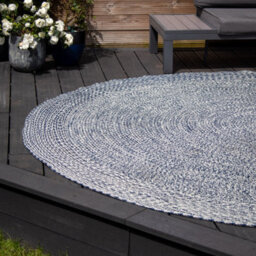 Apollo 300Cm Round Indoor And Outdoor Rug In Prussian Blue - thumbnail 4